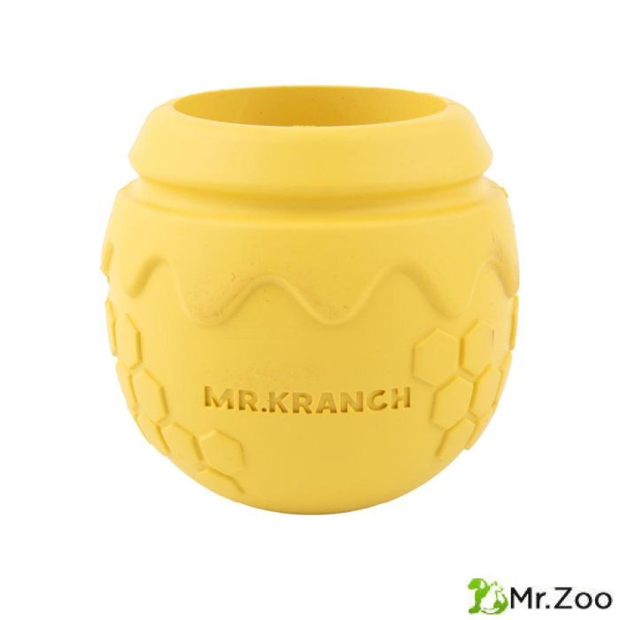 Игрушка Mr.Kranch для собак Горшочек меда 9*8 см желтая с ароматом сливок