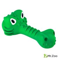 Игрушка Mr.Kranch для собак Крокодил с пищалкой 18 см с ароматом курицы зеленая