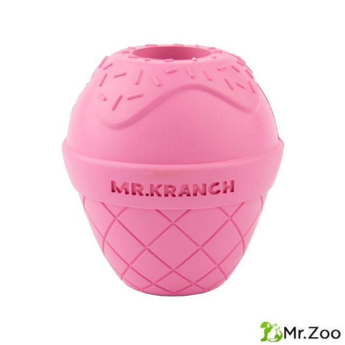 Игрушка Mr.Kranch для собак Мороженое 8*9 см с ароматом бекона розовая
