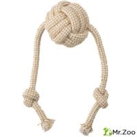 Игрушка Mr.Kranch для собак Мяч из каната на шнуре 48*8 см цвет натуральный
