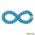 Игрушка Mr.Kranch для собак Плетеное кольцо восьмерка диаметр 13 см голубое