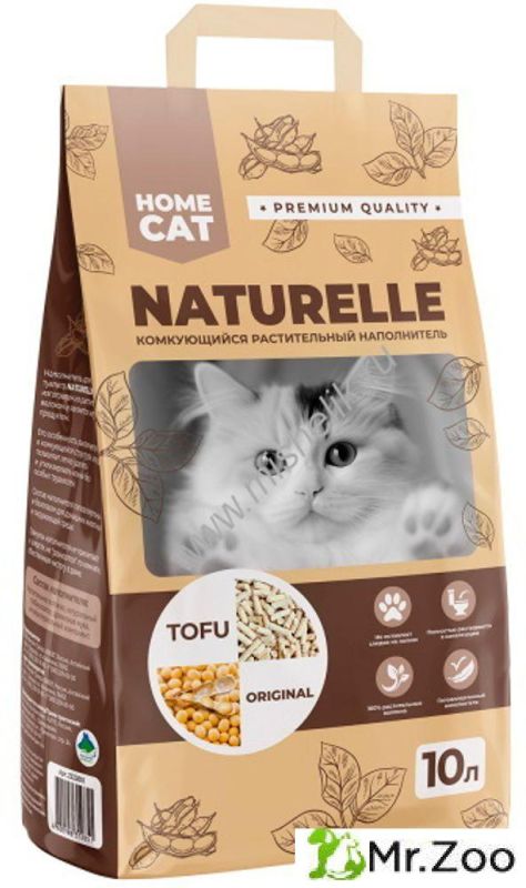 Комкующийся наполнитель HOMECAT NATURELLE Original растительный  для кошачьих туалетов 10л