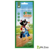 Лакомство Ферма кота Федора лакомые палочки для кошек и котят из утки 3 х