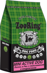 ZooRing Mini Activ Dog Лосось и рис c глюкозамином (28/16)