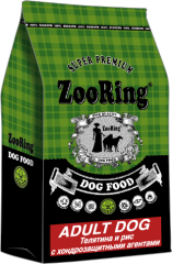 ZooRing Adult Dog Телятина и рис с хондроагентами (25/13)