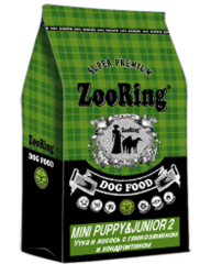 ZooRing Mini Puppy&Junior 2 Утка и лосось с глюкозамином и хондроитином (без пшеницы)