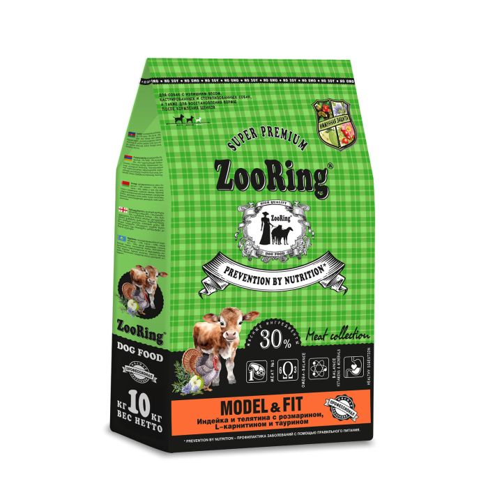 ZooRing Model&Fit Индейка и телятина с розмарином, L-карнитином и таурином