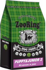 ZooRing Puppy&Junior-2 Ягненок и рис с пробиотиками (24/12)