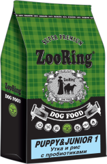 ZooRing Puppy1 Утка и рис с пробиотиками